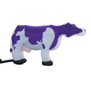 Milka cow-inflable grande de color personalizado, promoción de dibujos animados