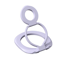 Support de téléphone magnétique personnalisé avec logo, anti-tremblement, ultra-fin, en métal pliable, pour bureau, avec support pour lumière d'appoint