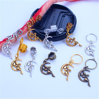1 sac de perruques, tresses sales, boucles décoratives pour cheveux, anneaux pour cheveux, accessoires pour cheveux, pendentif vintage en alliage d'ange, petit pendentif, style coréen