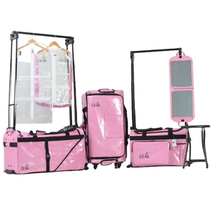 Free Sample Large Capacity Foldable Nylon Portable Eco-Friendly Travel <b>Luggage</b> Bag Closet <b>Trolley</b> Dance Bag Garment Rack - Product Image 2