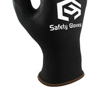 Gants de travail antistatiques CHUANGYING, paume en PU blanc, dessus en nylon résistant à l'usure, gants de sécurité résistants à l'usure