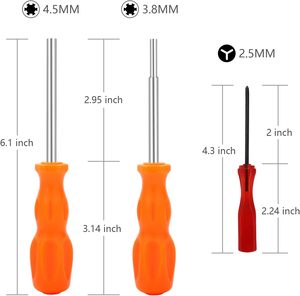 Paquete de 3 destornilladores de seguridad <span class=keywords><strong>Gamebit</strong></span>, destornilladores de seguridad de 3,8 mm y 4,5 mm - Product Image 2