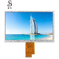 Écran LCD TFT IPS SHENGHE de 7 pouces avec écran tactile capacitif, résolution 1024x600, rétroéclairage LED, interface RGB, luminosité 500 cd/m²