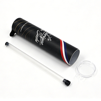 Emballage personnalisé en tube de papier noir avec rouleau à sushi en plastique transparent pour kit de fabrication de sushi maison