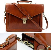 Personnalisé Vintage Hommes Grande Capacité Véritable Couche Supérieure En Cuir De Vachette 14 Pouces Sac Pour Ordinateur Portable Porte-Documents Bas quantité minimale de commande