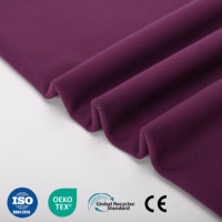 Tissu en polyester recyclé et élasthanne, double tricot brossé, écologique, doux pour la peau, certifié GRS, personnalisé pour pyjamas et vêtements de détente