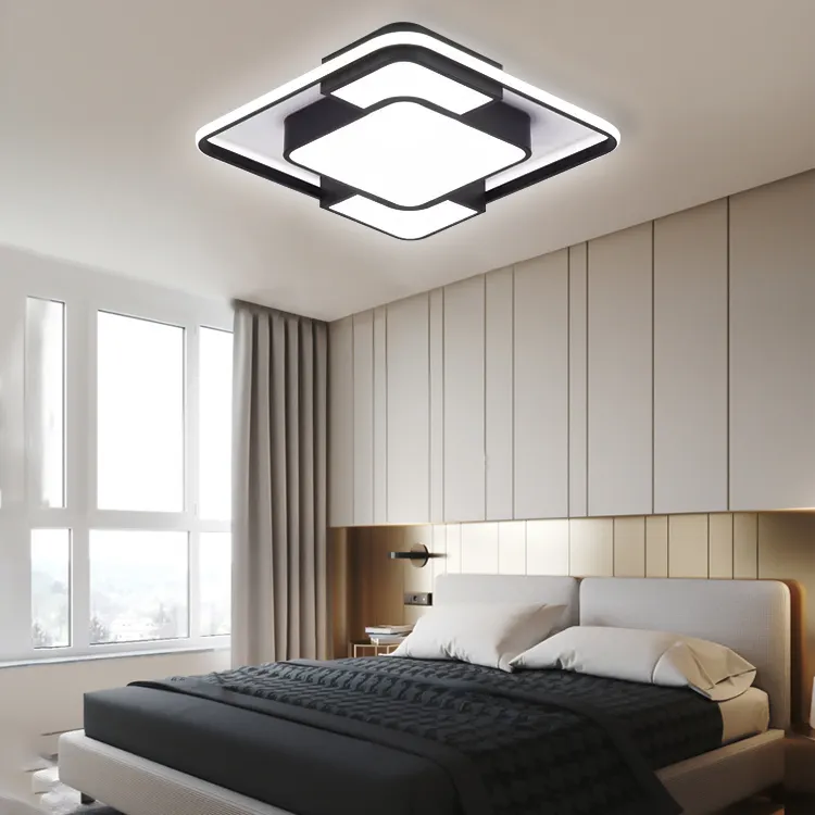 High Quality Living Room Ceiling Fancy Light With Remote Control Iron Gold Smart Home Lighting Bedroom Modern Led Ceiling Lamp