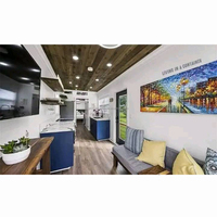 Maisons en conteneurs d'expédition en acier extensibles à 2 étages et 5 chambres, prêtes à être expédiées, 20 pieds, 40 pieds, cube haut, salon, design moderne, villa