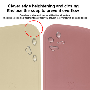 Bear Shape Children's High Chair Kitchen Table <b>Mat</b> Color Square <b>Silicone</b> Baby Product Children's Place <b>Mat</b> - Product Image 2