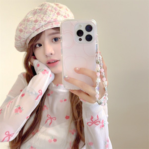 Funda Protectora para Teléfono con Diseño Coreano de Líneas Rosas, Doble Capa, para iPhone 17 Pro Max, 16, 15, 14, 13, Anti-Caídas - Product Image 2