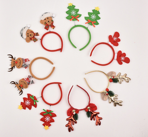 2026年ニューデザイン　鹿角クリスマスツリー　ヘアバンド　サンタ　雪だるま　ヘッドウェア　女の子用可愛いヘアバンド - Product Image 2