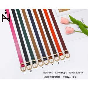 Cintura piatta in PU con fibbia ad anello Zi N D da 2,5 cm per donna, cinture casual alla moda - Product Image 3