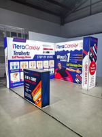 TianLang Leuchtkasten-Tisch Werbetresen Faltbarer Messestand Tragbarer LED-Hintergrundbeleuchteter Stand Elite