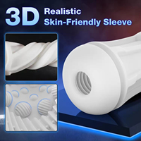 Männliches Sexspielzeug Automatischer Masturbator mit 10 Vibrations- und Saugmodi Penispumpe Stroker Taschenmuschi mit 3D-Textur