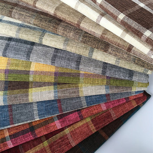 Tissu Textile personnalisé de haute qualité, rideaux de canapé, fil teint <span class=keywords><strong>en</strong></span> Jacquard, tissu <span class=keywords><strong>en</strong></span> coton et <span class=keywords><strong>lin</strong></span> à carreaux pour vêtements - Product Image 3