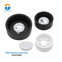 Luminaria LED de Techo Empotrada Decorativa, Foco de Luz Descendente, Carcasa de Aluminio, Lámpara GX53 de 7W 12W 15W