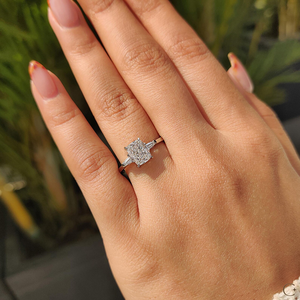 Bague en diamant de laboratoire exquis, coupe de précision, style moderne, parfaite pour les cadeaux de bijoux personnalisés, design élégant en provenance d'Inde - Product Image 6