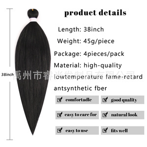 Perruque Dreadlock <span class=keywords><strong>Africaine</strong></span> Transfrontalière 4X Cheveux à Tresser Pré-étirés Fibre Haute Température Double Trame Faite à la Machine EZ-4SUIT - Product Image 2