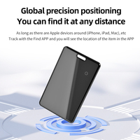 Nouveau design, localisateur anti-perte intelligent en plastique ultra-fin de 1,8 mm, rechargeable, pour portefeuille, animal de compagnie, GPS tracker, étanche IPx6, compatible Apple Find