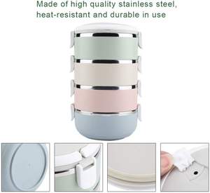 Stainless Steel Insulated Bento <b>Lunch</b> <b>Box</b> Kids Student Children Adult Tiffin <b>Lunch</b> <b>Box</b> With <b>Lunch</b> <b>Box</b> Compartments - Product Image 4