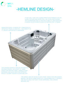 Bain à remous rectangulaire autoportant de 6m Piscine spa sans fin Baignoire spa de natation extérieure pour le bien-être et les loisirs - Product Image 3