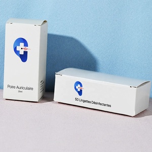Caja de Embalaje de Cartón <span class=keywords><strong>Blanco</strong></span> Plegable para Limpieza de Conductos Auditivos, Impresión Personalizada, Certificaciones RoHS, FSC e ISO9001 - Product Image 4