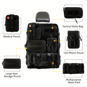 Organizador para Asiento Trasero de Coche con 5 Bolsas Pequeñas y Panel Molle, Bolsa de Almacenamiento para Asiento de Vehículo/Camioneta, Paneles Molle Tácticos para Interior de Coche - Product Image 4