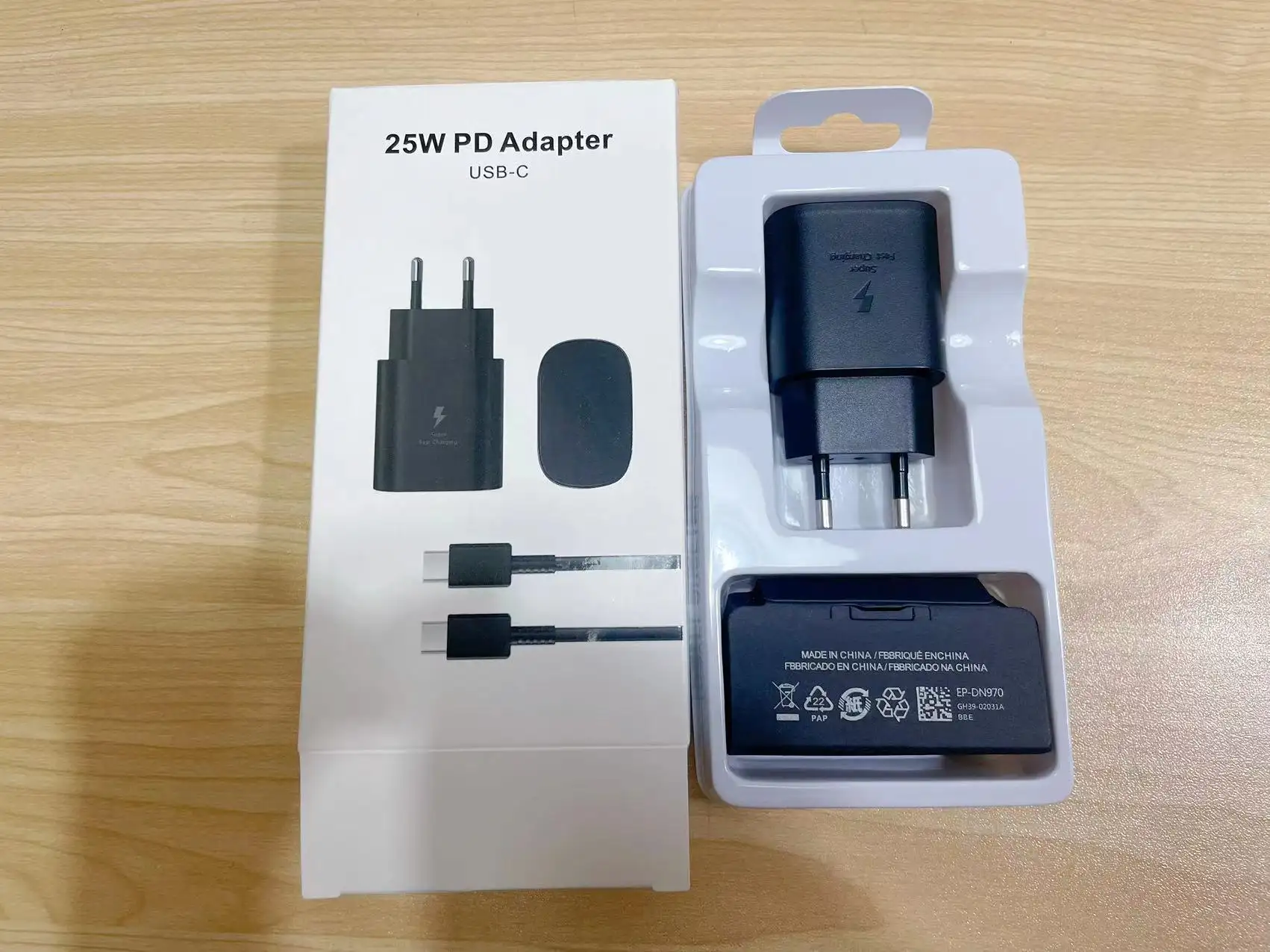 Loại C 25W Du Lịch Siêu Nhanh Sạc Sạc Điện Adapter Đối Với Gốc Samsung Galaxy S24 23 Note20 USB C Tường Điện Thoại Sạc