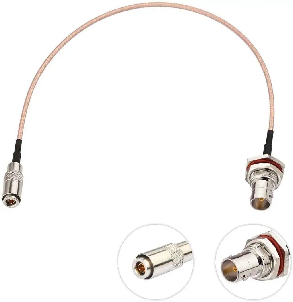 Superbat TV Cable Wire DIN 1.0/2.3 Male to BNC Female rf Jumper Cable for HD 3G CCTV Camera Thin Coaxial Cable