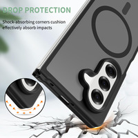 Étui de téléphone pliable magnétique transparent anti-traces de doigts, résistant aux chocs, en TPU+PC, prix d'usine, pour Samsung Z Fold 6 7 Flip 6 7
