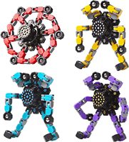 Giroscopio versátil para niños, espiral de dedo, cadena de juguete versátil, transformación, juguete de descompresión creativo