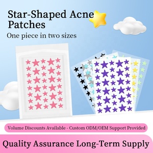 Patchs anti-acné en forme d'étoile, colorés, tendance, hydrocolloïdes, imperméables, sans cruauté, faciles à retirer, bande adhésive pour couvrir les boutons du <span class=keywords><strong>visage</strong></span>, 36 patchs - Product Image 2