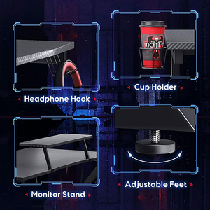 Table de jeu avec revêtement en fibre de carbone, <span class=keywords><strong>bureau</strong></span> de jeu 39 pouces pour idées cadeaux - Product Image 5