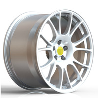 Rueda Monobloque de Lujo con Múltiples Radios, 18-20 Pulgadas, 5x114.3, Ligera, de Aleación de Aluminio Forjado T6061, Plateada, Nueva, 20mm 25mm