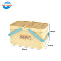 Panier à main pour pique-nique et jeu de rôle pour enfants Jouet à crème glacée Panier à dessert Jouet à crème glacée Ensemble de jouets