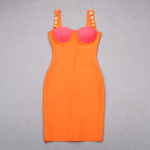 Minivestidos ajustados informales a la moda para mujer, vestido de cóctel sexy para fiesta de banquete con botón - Product Image 2