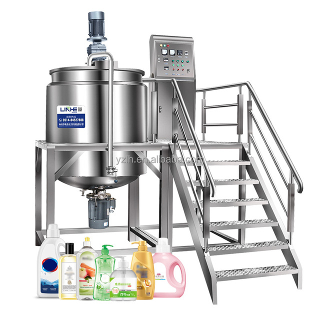 Mixing Machine Liquid Making Cream Tanks Paints Lotion Soap Reactor Prices Heating 300 Liters Ointment Mixer for Shampoo