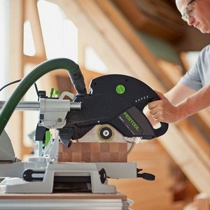Sierra de corte de perfiles Festool KS120EB 1600W 220V con láser infrarrojo para aluminio y perfiles - Product Image 1