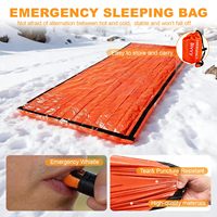 Sac de couchage d'urgence thermique en aluminium imperméable pour la survie en plein air en hiver