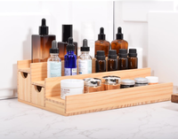 Présentoir en bois de pin à 3 niveaux pour parfums, support de rangement multifonctionnel en bois à plusieurs niveaux pour la maison