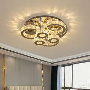 New Design Modern Design Circle Ceiling Lamp Hotel Round Ring Crystal <b>Led</b> Ceiling <b>Light</b> <b>for</b> <b>Living</b> <b>Room</b> - Product Image 2