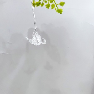 Handmade Frosted Glass Bird Keepsake Shatterproof Xmas Tree Pendant for Gifting & Creative Crafts
