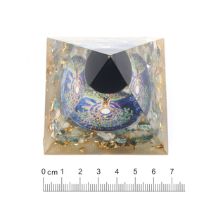 Natural Crystal Chips Orgone <b>Tree</b> of Life Pattern Obsidian Energy Orgonite for Home <b>Decor</b> - Product Image 6