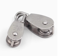 Bloque de polea de cuerda de alambre único giratorio de acero inoxidable de alto pulido, fábrica OEM, tipo de sincronización personalizable, producto de poleas