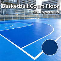 HANLI - Suelo de PVC con Textura de Piedra para Exteriores, Antideslizante, Antibacteriano, Absorbente de Impactos, Ecológico, de 5.0 mm, para Canchas de Baloncesto y Deportes