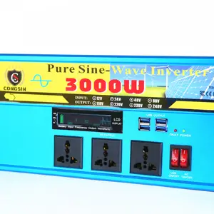 Prix usine 6000W 3000W Durable 12V-110V DC Transfer AC Inverter pour l'énergie propre