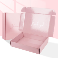 Boîtes d'expédition en carton ondulé personnalisées pour emballages cadeaux de produits roses