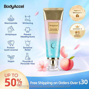 BodyAccel Whitening Toothpaste <b>Spray</b> Niacinamide Peach Mint Flavor Vegan Fluoride Free Antiplaque Fresh Breath <b>Oral</b> Hygiene - Product Image 3