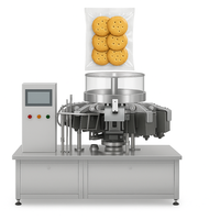 Machines d'emballage sous vide rotatives automatiques pour emballage de biscuits individuels Mini Biscuit Sacs préfabriqués pour thermoscellage