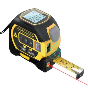 3in1 Laser Rangefinder 5m Tape Measure LCD Display Distance Meter Building Area Surveying Equipment